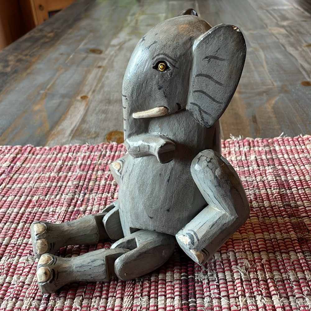 Wooden Elephant Decor